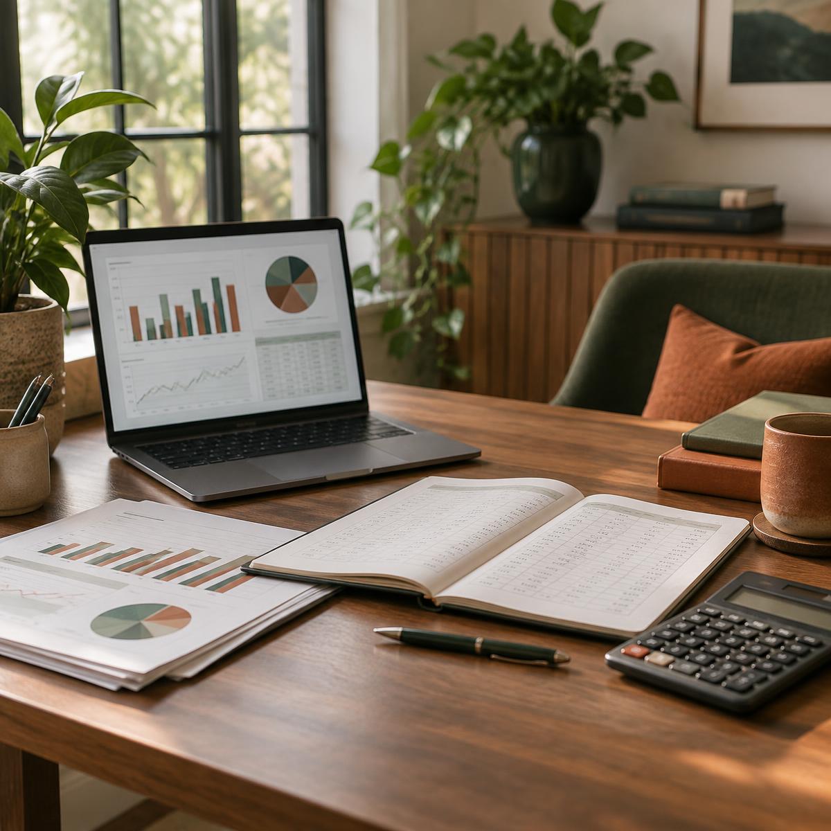 Financial workspace representing Optimum Finance & Management LLC